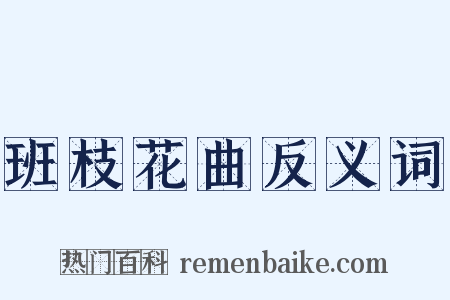 班枝花曲反义词是什么意思的图片